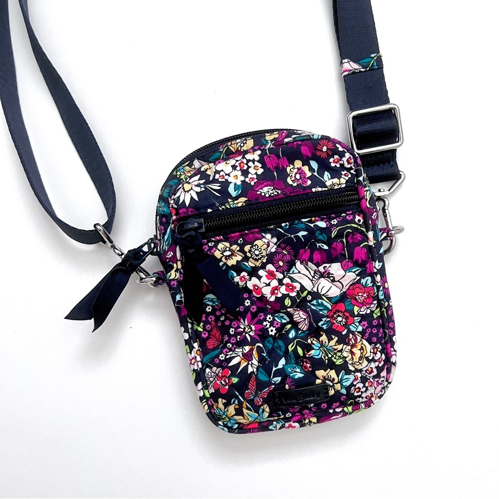 Vera Bradley Floral Crossbody Mini Convertible Sling Purse Cell Phone Belt Bag